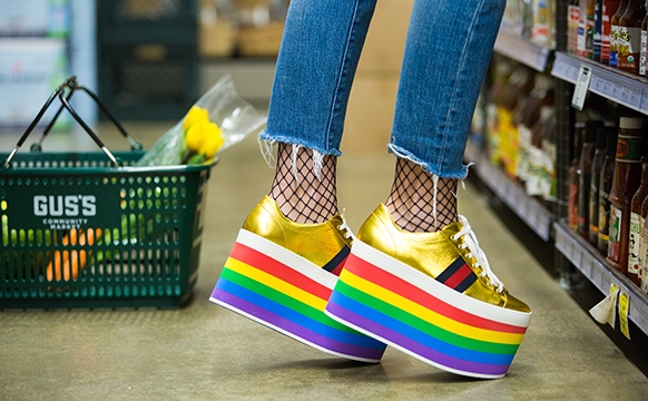 Gucci Rainbow Platforms Spring 2017