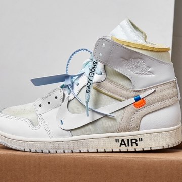 White Off-White x Nike Jordan 1 Sneakers