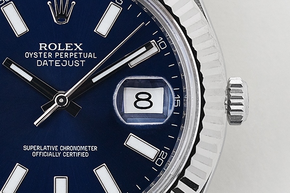Rolex Datejust, focused on date window