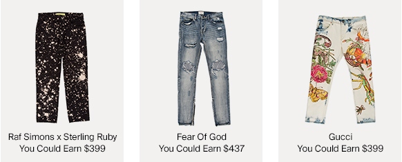 Three Pairs Of Jeans & Amounts You Could Earn For Them